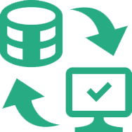 Desktop & coin with arrows