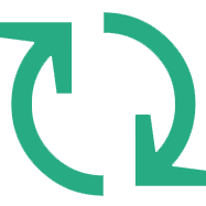 Two arrows going in a circle