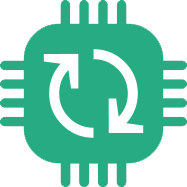 Arrows in circle with app icon