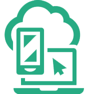 Laptop & Smartphone with a cloud above