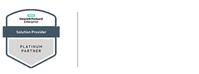 white logo and HPE partner badge - lighter gray line